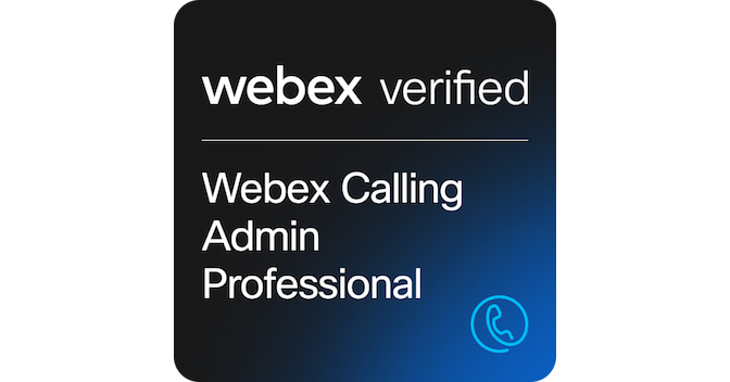 Webex Calling Administration Professional Badge